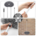 Hoolerry Ceiling Fan Cleaner Duster Microfiber Extendable Pole 13-49.7in Gray by Deal US