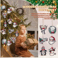 Syhood Vintage Wooden Christmas Ornaments 24 Pcs Snowman Santa Elk Bear by Deal US