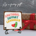 Emotional Support Coworker Wood Sign Plaque 5" with Metal Stand by Deal US
