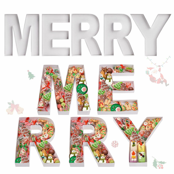 Merry Cardboard Letter Box 12'' Fillable Tray Charcuterie White by Deal US
