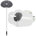 Hoolerry Ceiling Fan Cleaner Duster Microfiber Extendable Pole 13-49.7in Gray by Deal US