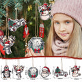 Syhood Vintage Wooden Christmas Ornaments 24 Pcs Snowman Santa Elk Bear by Deal US