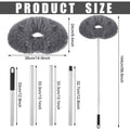 Hoolerry Ceiling Fan Cleaner Duster Microfiber Extendable Pole 13-49.7in Gray by Deal US