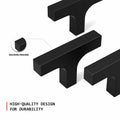 homdiy Matte Black T Bar Cabinet Knobs Kitchen Drawer 10 Pack by Deal US