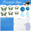Knitgrip Graduation Cap Decoration Kit 98 Pc Blue Faux Flowers Butterfly by Deal US