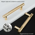 Amerdeco 10 Pack Brushed Brass Knurled Cabinet Pulls 6-1/4 Inch by Deal US