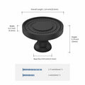 Leulan 10 Pack Zinc Alloy Knurled Cabinet Knobs Matte Black Drawer Hardware by Deal US