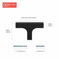 homdiy Matte Black T Bar Cabinet Knobs Kitchen Drawer 10 Pack by Deal US