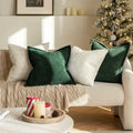 EMEMA Corduroy Boho Throw Pillow Covers 16x16 Olive Green Pack of 2 by Deal US