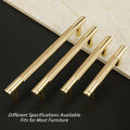 Amerdeco 10 Pack Brushed Brass Knurled Cabinet Pulls 6-1/4 Inch by Deal US