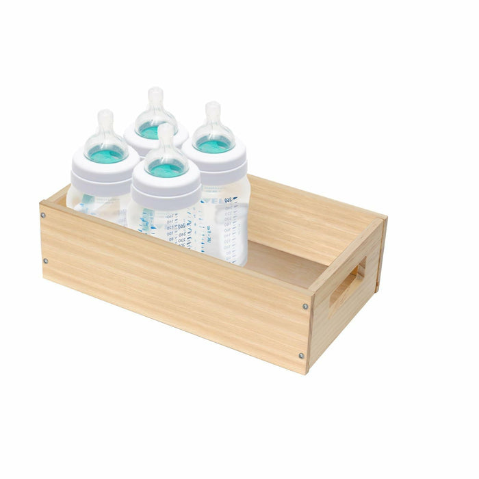 Ligne Collection Baby Bottle Nursery Food Organizer Bin Clear Handles by Deal US