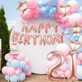Rose Gold Happy Birthday Balloons Banner 16 Inch Mylar Foil 21st Party by Deal US