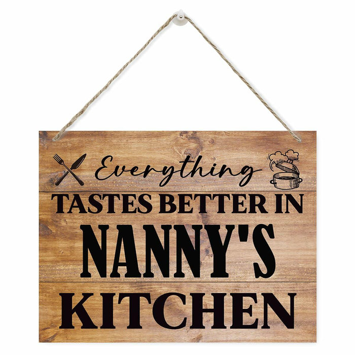 Rustic Wooden Kitchen Sign Grandma Gift Hanging Farmhouse 15x11.4 Inches by Deal US