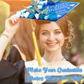 Knitgrip Graduation Cap Decoration Kit 98 Pc Blue Faux Flowers Butterfly by Deal US