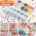 JOYJULY Nail Art Brushes Kit with Rhinestones Stickers Glitters Multi by Deal US
