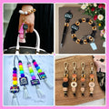 96PCS 15mm Silicone Beads,4 Colors Silicone Beads Kit for Keychain Making by Deal US