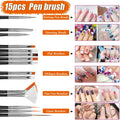 JOYJULY Nail Art Brushes Kit with Rhinestones Stickers Glitters Multi by Deal US
