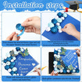 Knitgrip Graduation Cap Decoration Kit 98 Pc Blue Faux Flowers Butterfly by Deal US