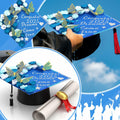 Knitgrip Graduation Cap Decoration Kit 98 Pc Blue Faux Flowers Butterfly by Deal US