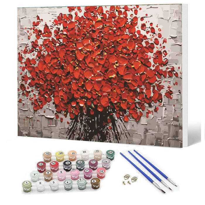 Ediximi Paint by Numbers Kit Tree of Life 12x16 Canvas Wooden Frame by Deal US