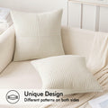 EMEMA Corduroy Boho Throw Pillow Covers 16x16 Olive Green Pack of 2 by Deal US