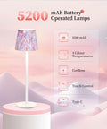 Faithorse Cordless Table Lamp Oil Painting Series Dimmable Pink 5200mAh by Deal US