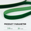 Quhora Velvet Ribbon 3/8in x 25yd Spool Forest Green Velvet Craft Ribbon by Deal US