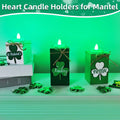 3 Pack St. Patrick's Day Flameless Tea Light Candles Shamrock Design Green by Deal US