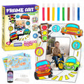 DoodleDoo DIY Vehicle Acrylic Photo Frame Painting Kit Kids Ages 4-12 by Deal US
