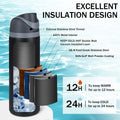 Sports Water Bottle 1L Leakproof Portable Black Gym Outdoor Travel by Deal US
