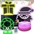 JHXLAMP Christmas Wreath Night Light 16 Color Change Santa Claus Decor by Deal US