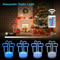 JHXLAMP Christmas Wreath Night Light 16 Color Change Santa Claus Decor by Deal US