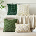 EMEMA Decorative Throw Pillow Covers 18x18 Inch Set of 2 Green Plush Soft by Deal US