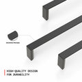 homdiy Cabinet Handles Matte Black 3.75in 96mm Hole Centers 10Pack by Deal US