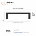 homdiy Cabinet Handles Matte Black 3.75in 96mm Hole Centers 10Pack by Deal US