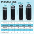 Sports Water Bottle 1L Leakproof Portable Black Gym Outdoor Travel by Deal US
