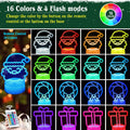 JHXLAMP Christmas Wreath Night Light 16 Color Change Santa Claus Decor by Deal US