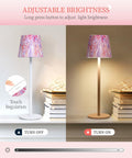 Faithorse Cordless Table Lamp Oil Painting Series Dimmable Pink 5200mAh by Deal US