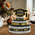 3 Tier Black Gold Graduation Cap Cake Party Decor Gifts Class of 2025 by Deal US