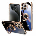 ZHONGHUAJIA iPhone 15 Pro Max Case 360° Rotatable Ring Holder Pink by Deal US