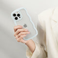 Weycolor iPhone 13 Pro Max TPU Shockproof Case Blue Kawaii Curly Wave by Deal US