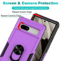 Byvowta Shockproof Case Google Pixel 7a Purple 1 Pack Built-in Ring Kickstand by Deal US