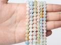 Song Xi Natural Aquamarine 6mm Round Gemstone Beads 60Pcs by Deal US