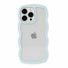Weycolor iPhone 13 Pro Max TPU Shockproof Case Blue Kawaii Curly Wave