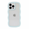 Weycolor iPhone 13 Pro Max TPU Shockproof Case Blue Kawaii Curly Wave by Deal US