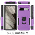 Byvowta Shockproof Case Google Pixel 7a Purple 1 Pack Built-in Ring Kickstand by Deal US