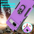 Byvowta Shockproof Case Google Pixel 7a Purple 1 Pack Built-in Ring Kickstand by Deal US