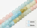 Song Xi Natural Aquamarine 6mm Round Gemstone Beads 60Pcs by Deal US