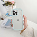 Weycolor iPhone 13 Pro Max TPU Shockproof Case Blue Kawaii Curly Wave by Deal US