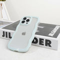 Weycolor iPhone 13 Pro Max TPU Shockproof Case Blue Kawaii Curly Wave by Deal US